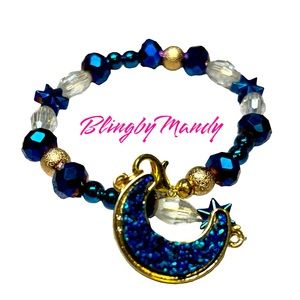 Lunar/Moon Druzy bracelet artisan handmade very pretty